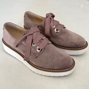 ZARA Suede  Platform Loafer Size 6.5